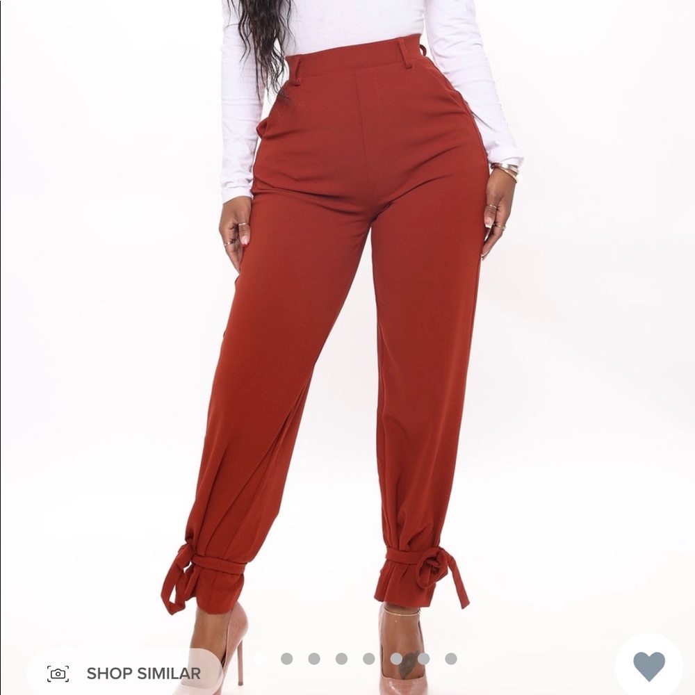 Into the office trouser - brick red